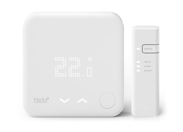 tado° Wired Smart Thermostat - V3+ - Starter Kit - termostat - kablet - 868 MHz - matt hvit