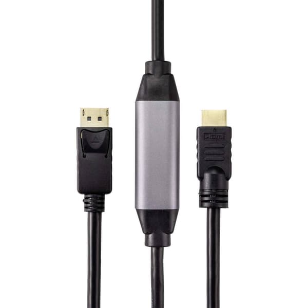 Renkforce DisplayPort / HDMI Adapterkabel DisplayPort-kontakt, HDMI-A-kontakt 7.50 m Svart RF-4581868 DisplayPort-kabel