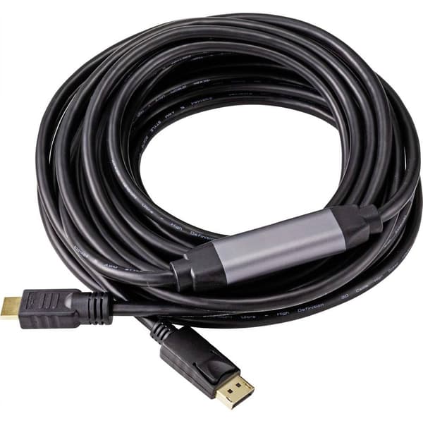 Renkforce DisplayPort / HDMI Adapterkabel DisplayPort-kontakt, HDMI-A-kontakt 7.50 m Svart RF-4581868 DisplayPort-kabel