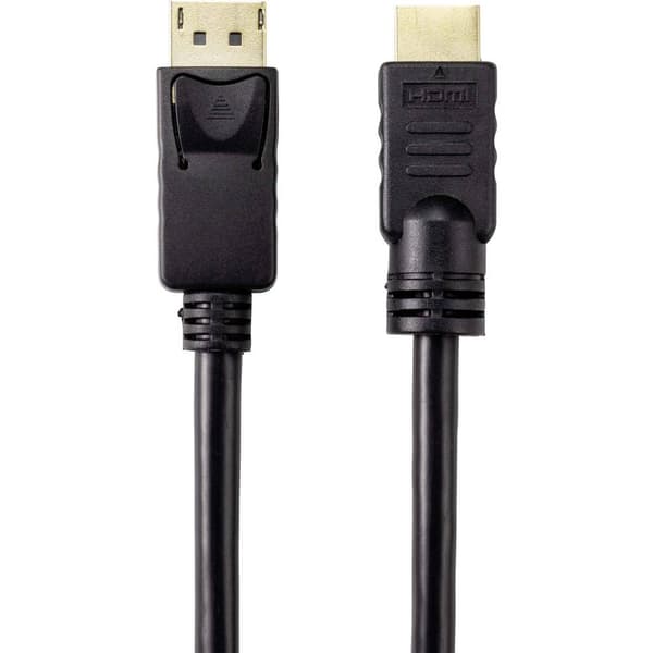 Renkforce DisplayPort / HDMI Adapterkabel DisplayPort-kontakt, HDMI-A-kontakt 7.50 m Svart RF-4581868 DisplayPort-kabel