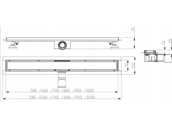 Hydroland HYDROLAND LINEÆR DRENERING SLEEK 1100 // OD.H.SLEEK-1100