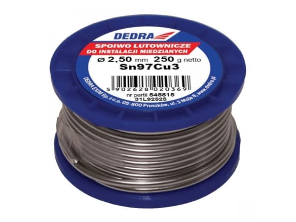 Dedra Loddebinder 2,5 mm Sn97Cu3 250g - 31L92525