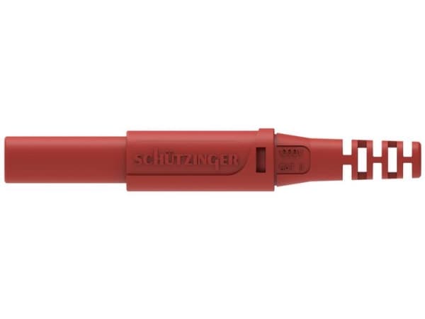 Schützinger DI SFK 30 S Au / OK / RT Sikkerhedsfjederstik Rød 1 stk