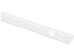 Aluminiumprofil Art Slim 2m, hvidlakeret montageprofil med lav indbygningshøjde til belysning inde og ude. Suppler med låg.