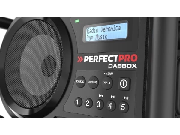 Perfectpro Dabbox, Kannettava, Digitaalinen, DAB+, FM, 7 W, LCD, Musta