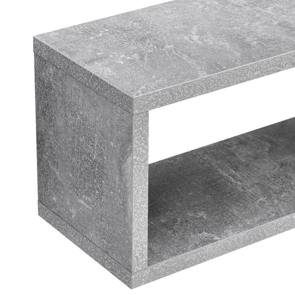 [en.casa] Väggskåp Fagernes set 4-59x14,5x17cm-melaminbelagd spånskiva-betongimitation