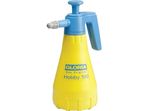 GLORIA Hobby 100, Håndbasert sprøytepistol, 1,3 l, Blå, Gult, Plast, Messing/plast, 3 stang
