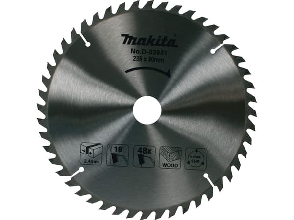 Makita D-03931, tre, 23,5 cm, 3 cm, 2,4 mm, Makita, 18°