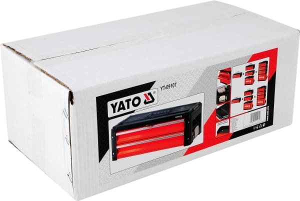 Yato YT-09107, Verktøy boks, Metall, Sort, Rød, 10 kg, 495 mm, 252 mm