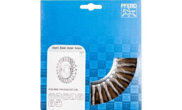 PFERD POS RBG 17813/22,2 ST 0,50, 17,8 cm, 17,8 cm, Terästä, valurauta, Puu, 9000 RPM, 637 g, 201 mm