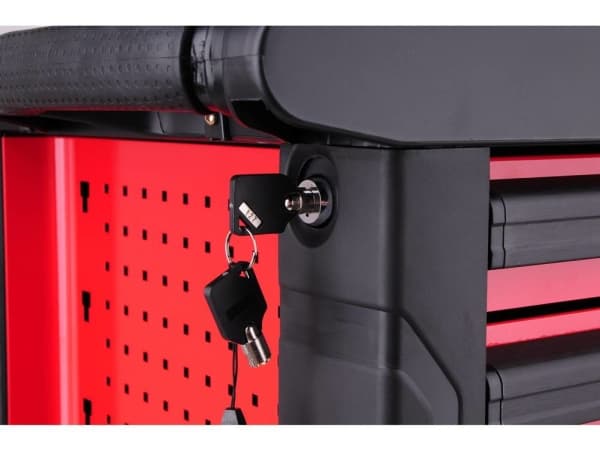 Yato YT-5530, Terästä, Musta, Punainen, 6 laatikko(a), Kuulalaakeriset teleskooppikiskolaatikot, 25 kg, 35 kg