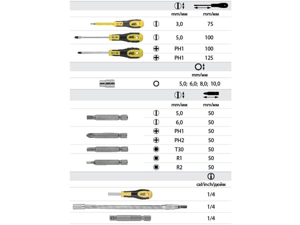 Modeco Komplet wkrętaków FRIENDLY GRIP 18szt. - MN-11-041