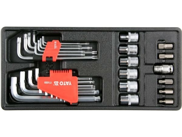 YATO HEX, TORX, TORX-avaimet, TORX CAPS 31-osainen LAATIKON ASENNUS YT-55451