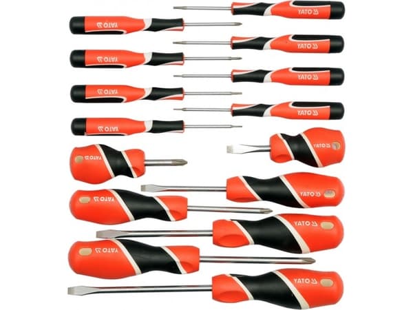 YATO DRIVER-SHOTTING SET 15 st. platt / korshuvud / TORX, S2 58 HRC 25981
