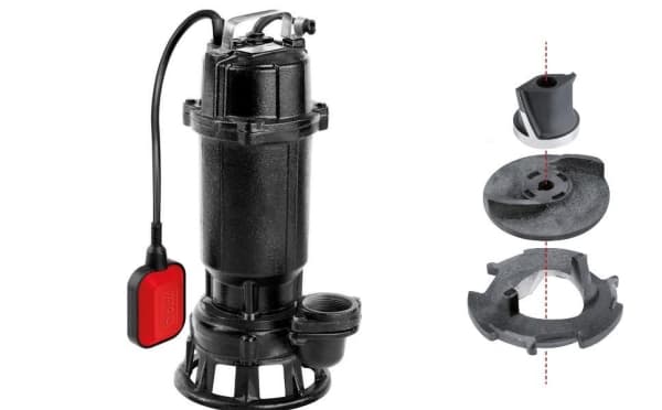 YATO STØPEJERNSPUMPE MED MASKLER 750W