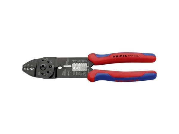 Knipex 97 21 215 C, Diagonal tang, Metall, Plast, Blå, Rød, 230 mm, 222 g