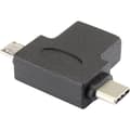 Miniatyrbild 3 av 4: Renkforce USB 3.0 Adapter [1x USB-C® hane, USB 2.0 Micro-B hane - 1x USB 3.2 Gen 1 A hona (USB 3.1)] OTG, guldpläterad