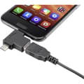 Miniatyrbild 1 av 4: Renkforce USB 3.0 Adapter [1x USB-C® hane, USB 2.0 Micro-B hane - 1x USB 3.2 Gen 1 A hona (USB 3.1)] OTG, guldpläterad