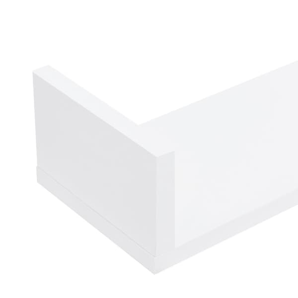 [en.casa]® Vägghylla Vennesia set 3-30/45/60x15x10cm-melaminbelagd spånskiva-vit