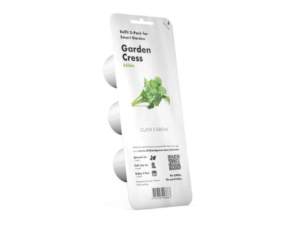 Click & Grow 4742793007663, Syötävä kasvi, Vihanneskrassi, Aloituspakkaus, 3 kpl, Laatikko