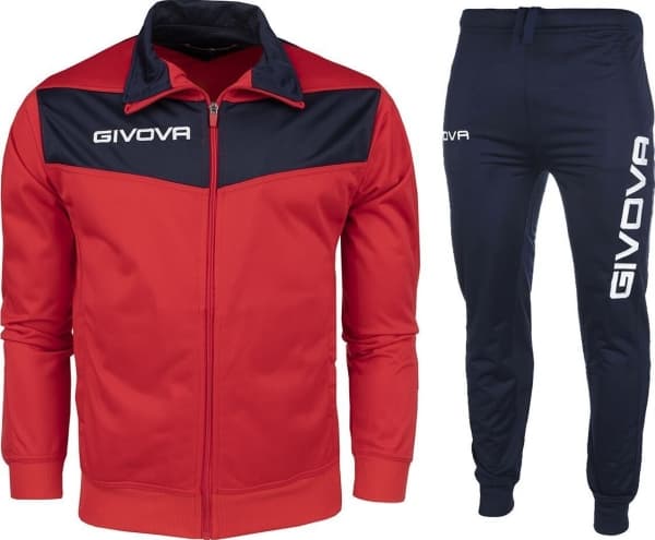Urheilupuku Givova Tuta Visa Triacetato punainen tummansininen TR018 1204 (2XL)