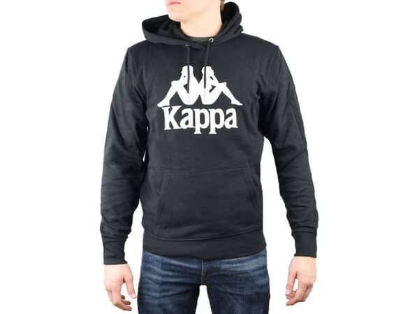 Kappa Taino svart hettegenser for menn L (705322-19-4006)