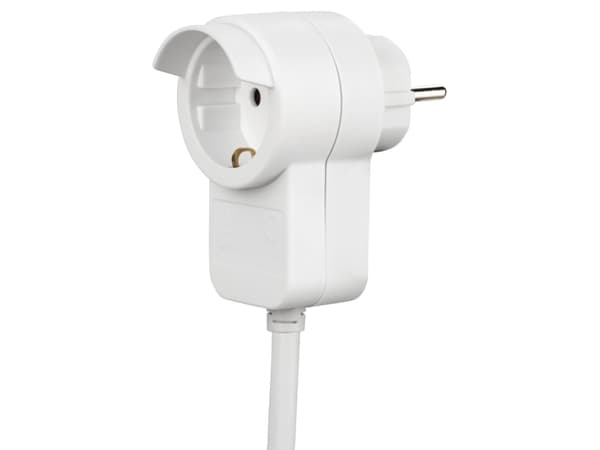 Hama Powerplug, 3 m, inomhus, Vit, 2 AC-utgångar, 1 styck