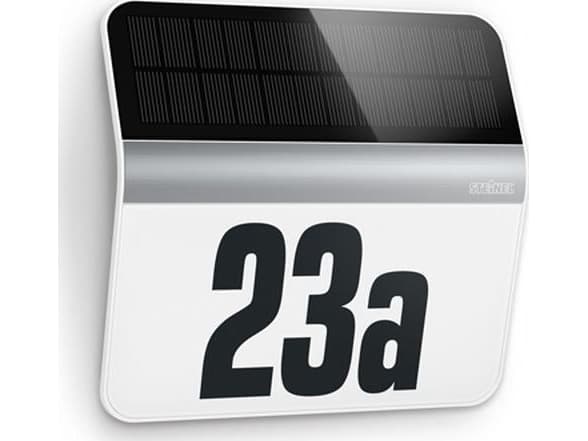 Steinel LED-lampe - husnummer XSolar LH-N (med fotorelé og solcellebatteri), stål