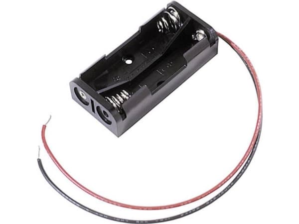 MPD BH2AAAW Batteriholder 2 R03 (AAA) Kabel (L x B x H) 51 x 25 x 13 mm