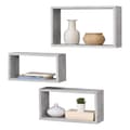 Miniatyrbild 1 av 6: [en.casa]® Vägghylla Mandal set om 3-melaminbelagd spånskiva-betongimitation-max.belastning: 5 kg per hylla