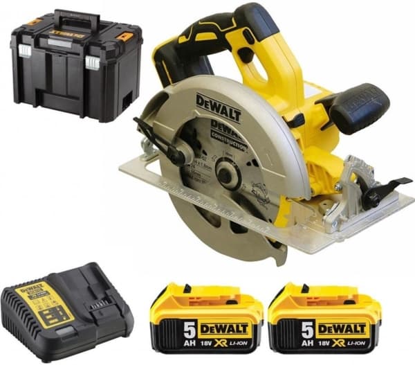 DeWALT DCS570P2-QW, Metall, Plast, Trä, Silver, Gul, Gjuten aluminium, 18,4 cm, 5500 RPM, 1,6 cm