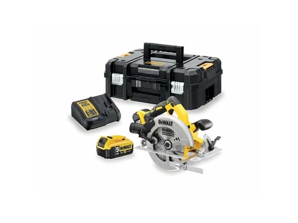 DeWALT DCS570P2-QW, Metall, Plast, Trä, Silver, Gul, Gjuten aluminium, 18,4 cm, 5500 RPM, 1,6 cm