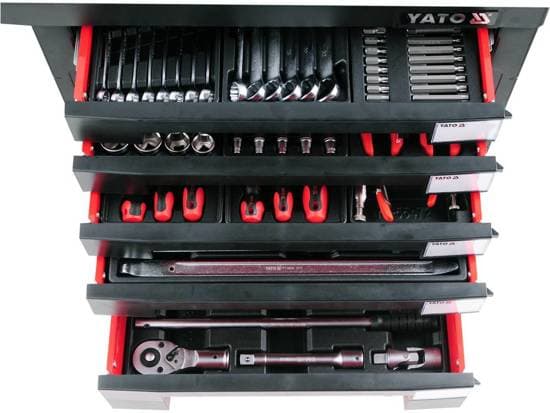 Yato YT-55293, Stål, Sort, Rød, 5 skuffer, 2 skuffer, 35 kg, 25 kg