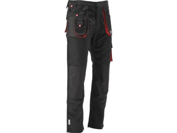 Yato YT-8026, Bukser, Alle kjønn, Sort, Rød, M, 9 lommer, Bomull, Polyester