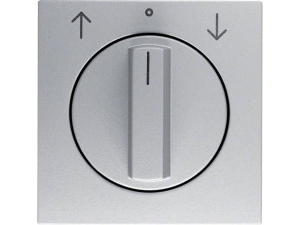 Hager Polo B.Kwadrat/B.7 Front plate of rotary roller blind switch with aluminum knob (10801404)