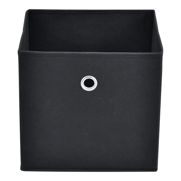 [en.casa] Hopfällbar förvaringslåda set om 10-28x30x30cm-nonwoven tyg-svart