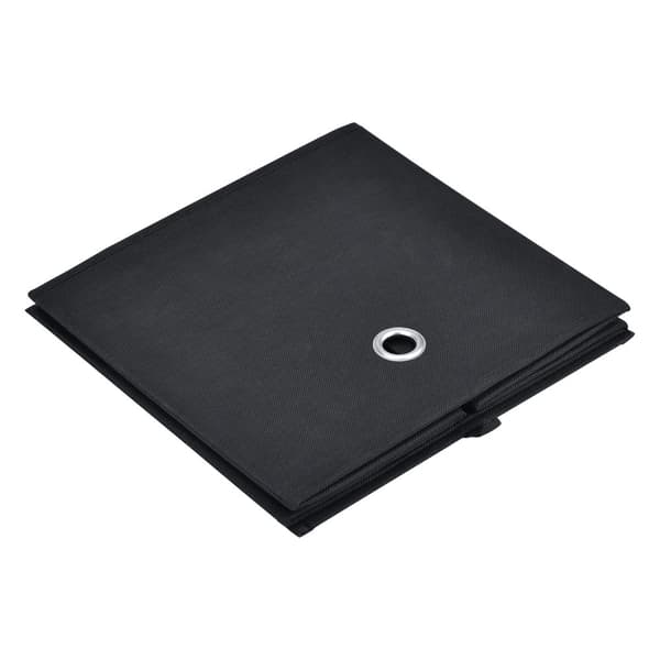 [en.casa] Hopfällbar förvaringslåda set om 10-28x30x30cm-nonwoven tyg-svart