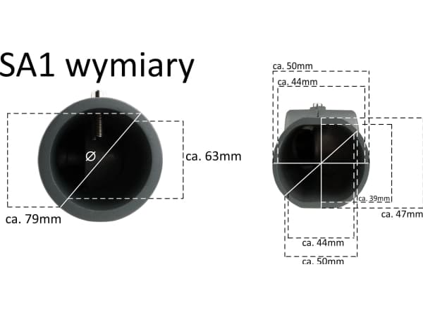 GTV Justerbar adapter för LED-gatlyktstolpar 50W SA1 GTV 0840
