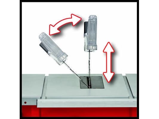Einhell TC-TS 254 U, 4250 rpm, 5,5 cm, 8 cm, 0 - 45°, Fritstående, Sort, Rød