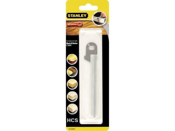 Stanley STA29971-XJ, Sticksågsblad, Spånskiva, Hårt träslag, Laminat, Mjuka träslag, Plywood med träkärna, Stål med hög kolhalt (HCS), Svart, Grå, 9,