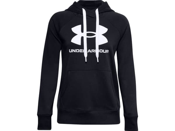 Women's Under Armour Rival Fleece Logo Hoodie Deep Black 1356318 001