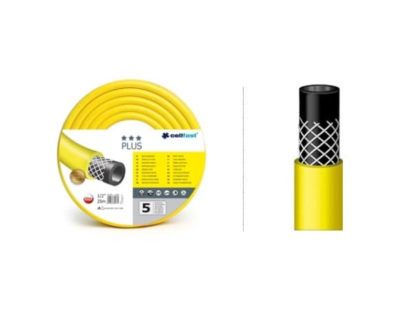 CELLFAST 10-231, 25 m, Ovan jord, Gul, 25 Bar, 1,25 cm, -20 - 60 ° C
