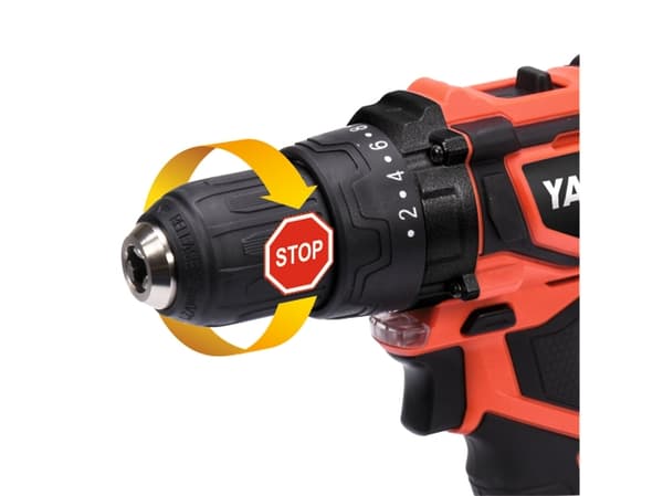 Yato YT-82794, Boremaskin med pistolgrep, Børsteløs, III, IP20, 1,3 cm, 2000 RPM
