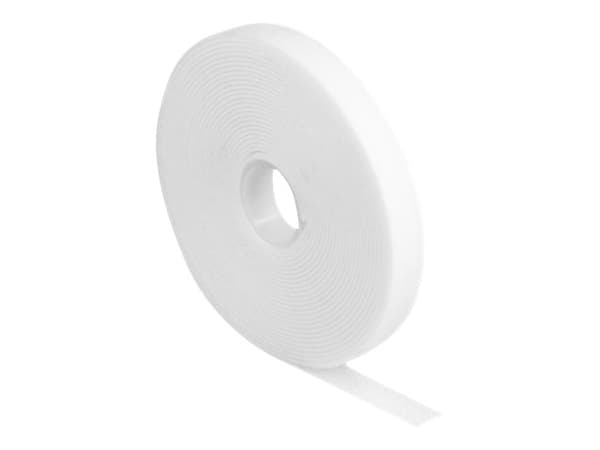 DeLOCK 18377, Hook & loop cable tie, Valkoinen, 5 m, 13 mm, 1 kpl