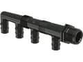 Pikkukuva 2 / 3: Uponor Q&amp;E fordelerrør 4x16 - Nippeli PPSU g3/4mt 4x16 c/c45+2x35mm, kuorirengas 045338216