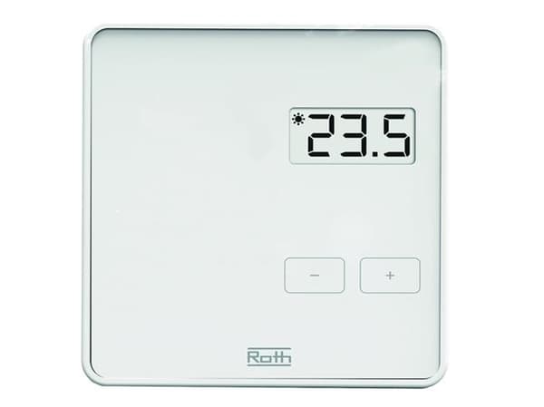 Roth Touchline®PL huonetermostaatti näytöllä valkoinen