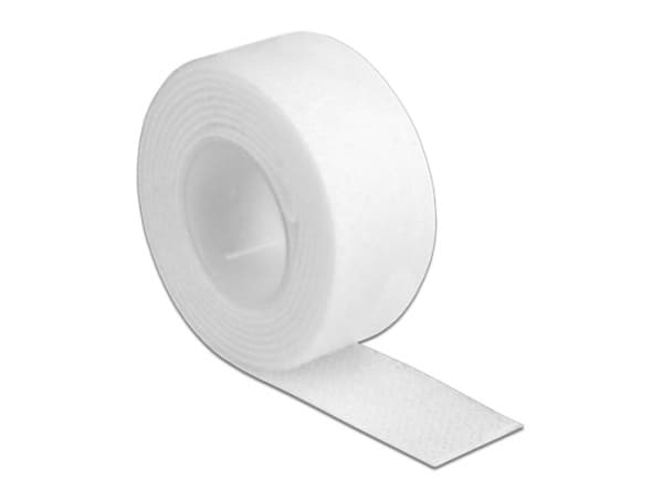 Delock - Kabelbinderrulle - 1 m - vit