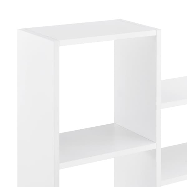 [en.casa] Vägghylla Lillesand med 5 fack-101x18x60cm-melaminbelagd spånskiva-vit matt