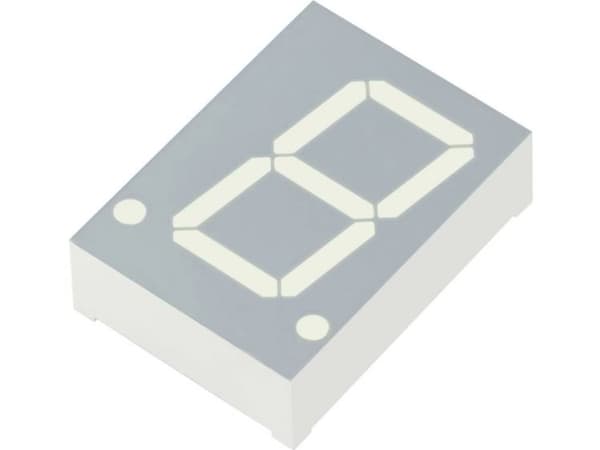 Kingbright 7-segmentsvisning Rød 20 mm 2 V Ciffertal: 1