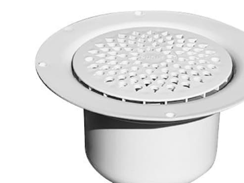 PURUS afløbsskål 75mm, lodret - PURUS BRAGE 75 afløbsskål/vandlås 75mm, PPrist lodr, Hvid